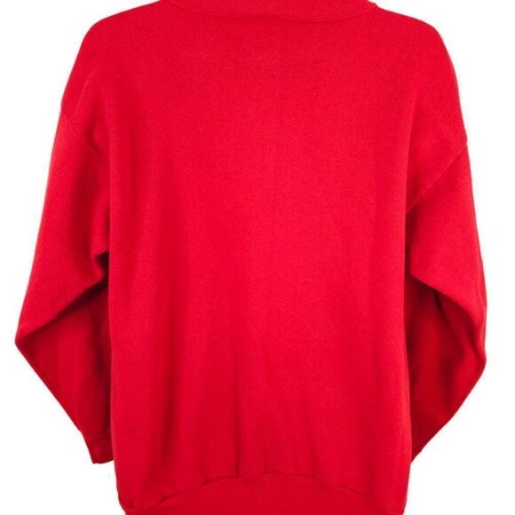 Christmas Teddy Bear Sweatshirt Mens Size Large Vintage 90s Made In USA - Picture 4 of 6